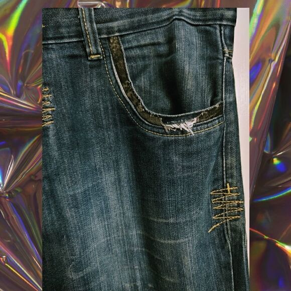 Men's Bootleg Jeans Size 38" x 32" Very Unique - Picture 8 of 9